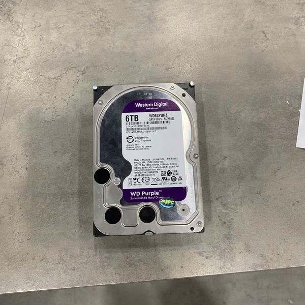 HDD WD 6TB PURPLE SK 100% 2ND QSD BH 1 THÁNG