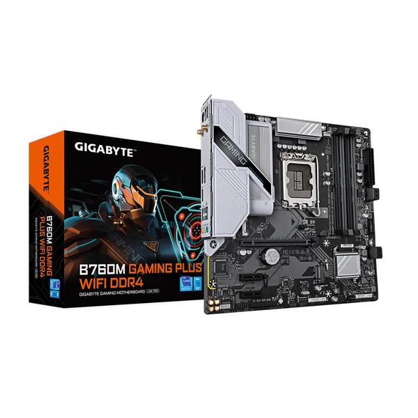 MAIN GIGABYTE B760M GAMING PLUS WIFI DDR4 ( WiFi 6 / Bluetooth 5.3 / LGA1700 / m-ATX / 4xDDR4 )