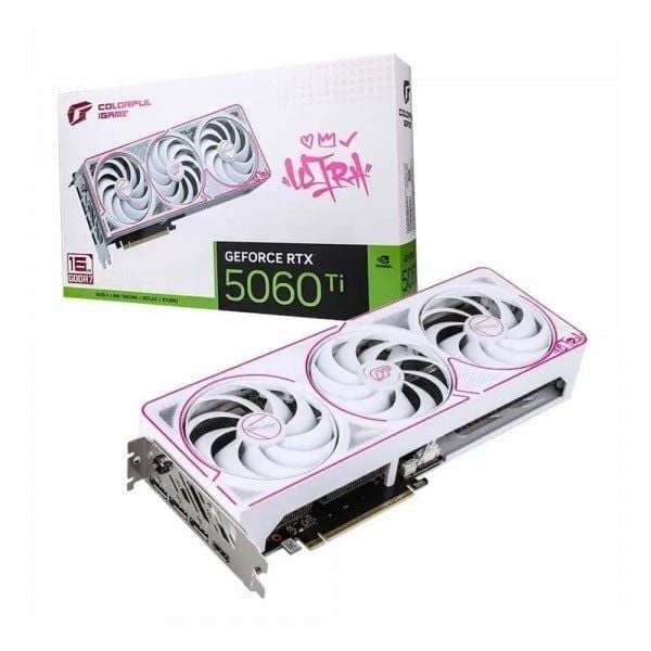 VGA Colorful RTX 5060 Ti iGame Ultra White 3 FAN OC 16GB-V