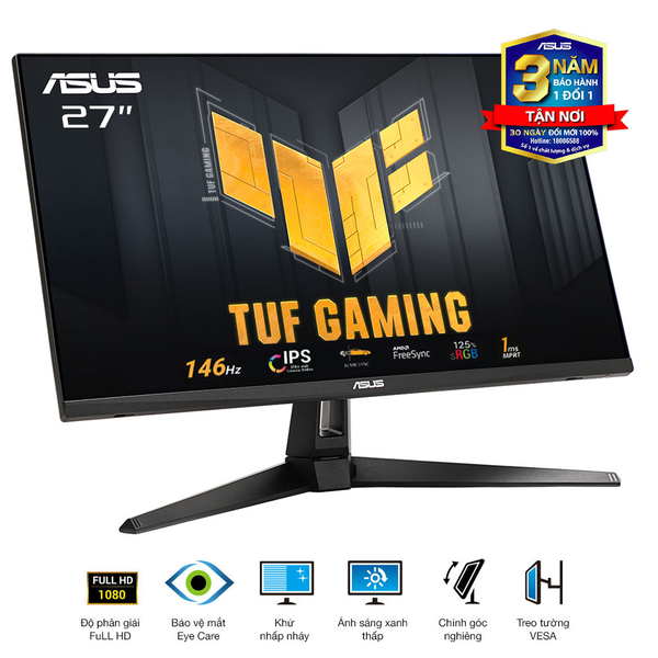MÀN HÌNH ASUS TUF VG279QE5A 27'' FHD IPS 146Hz 1MS CHUYÊN GAME