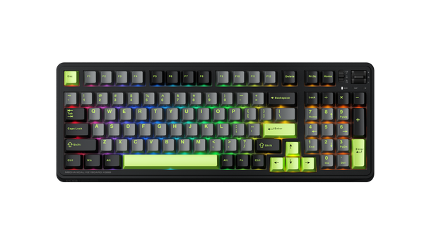 Bàn Phím Cơ Machenike KG98 Tri-mode Purple Gold Sw Black