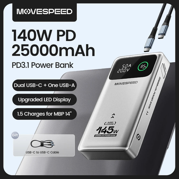 Sạc dự phòng Movespeed M25 PRO | 25000mAh | 145W