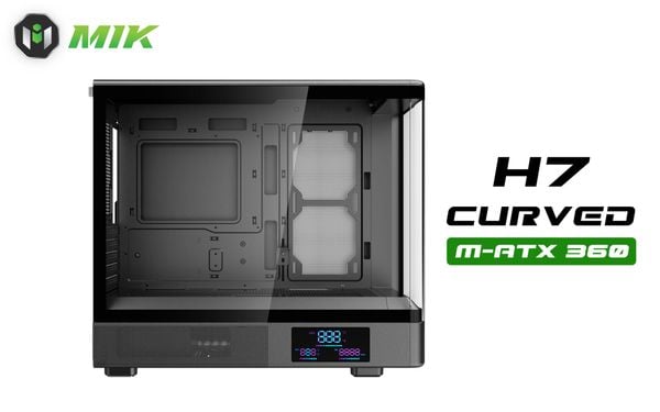 Case MIK H7 CURVED 360 M-ATX 360 Black