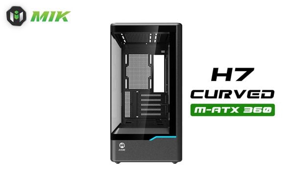 Case MIK H7 CURVED 360 M-ATX 360 Black