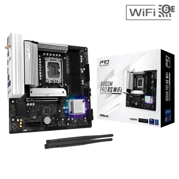 Main ASRock B860M PRO RS WiFi WiFi 6E / Bluetooth 5.3 / LGA1851 / m-ATX / 4xDDR5