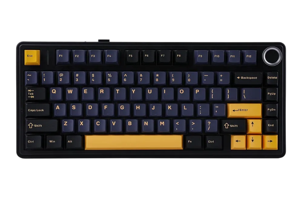 BÀN PHÍM CƠ AULA F75 ĐEN + XANH ĐẬM + CAM WIRED PINK SW