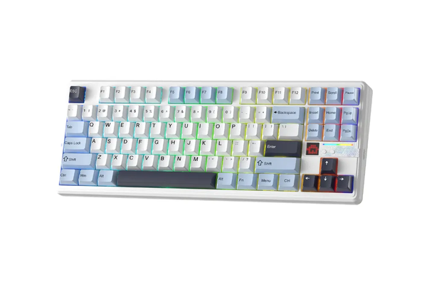 BÀN PHÍM CƠ AULA F87 PRO V2 GAMING 3 MODE (Xanh dương + trắng + tím đậm/ Star Vector switch)