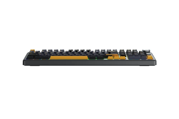 BÀN PHÍM CƠ AULA F99 PRO GAMING 3 MODE (Có núm xoay/ Đen + xanh đậm + cam/ Star Vector switch)