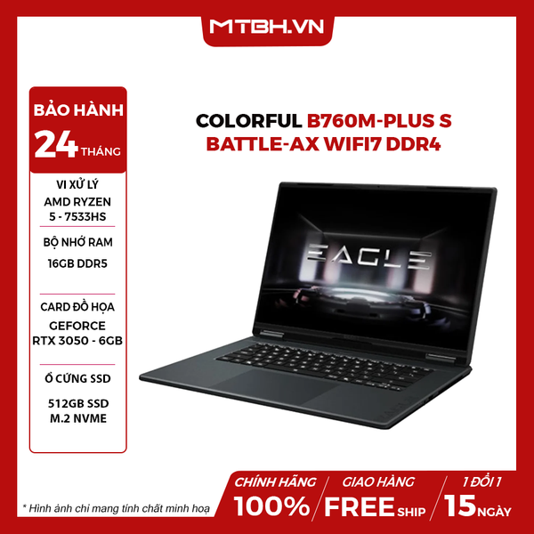 LAPTOP GAMING GIGABYTE EAGLE 9LJR2VNF93SH Ryzen 5 7533HS | RTX 3050 6GB | 16GB RAM | 512GB SSD | 16