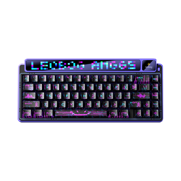 Bàn Phím Cơ Leobog AMG65 Tri Mode (Tím đen/Jadeite switch)