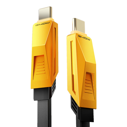 Cáp sạc nhanh Movespeed RGB Cyber CC02 240W | 1M - Vàng