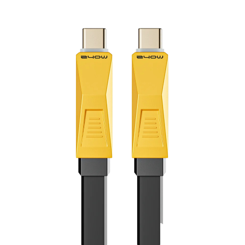 Cáp sạc nhanh Movespeed RGB Cyber CC02 240W | 1M - Vàng