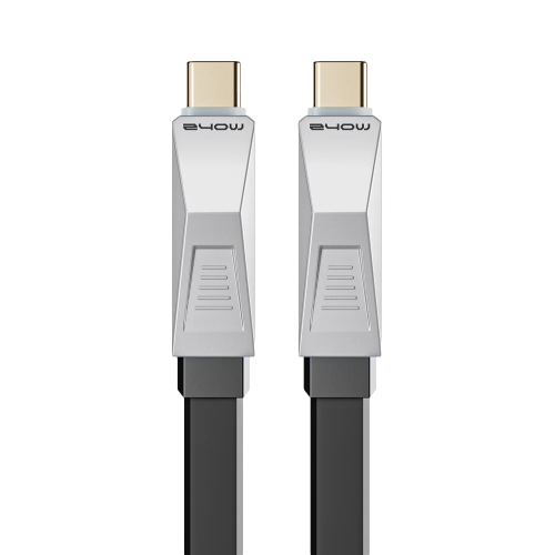 Cáp sạc nhanh Movespeed RGB Cyber CC02 240W | 1M - Bạc Đen