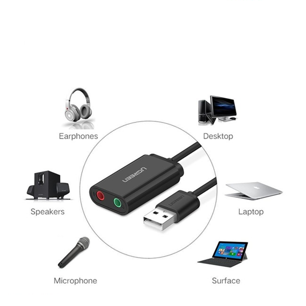 Card Sound USB Ra 3.5mm (US205) Ugreen 30724