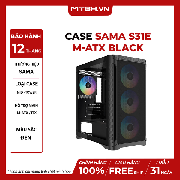 Case Sama S31E MATX Black (No Fan)