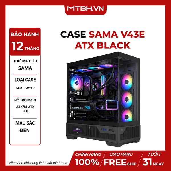 Case Sama V43E ATX Black (NO FAN)