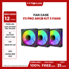 FAN CASE F3 PRO ARGB BLACK - KIT 3 CÁI | LED VÔ CỰC | SYNC MAIN