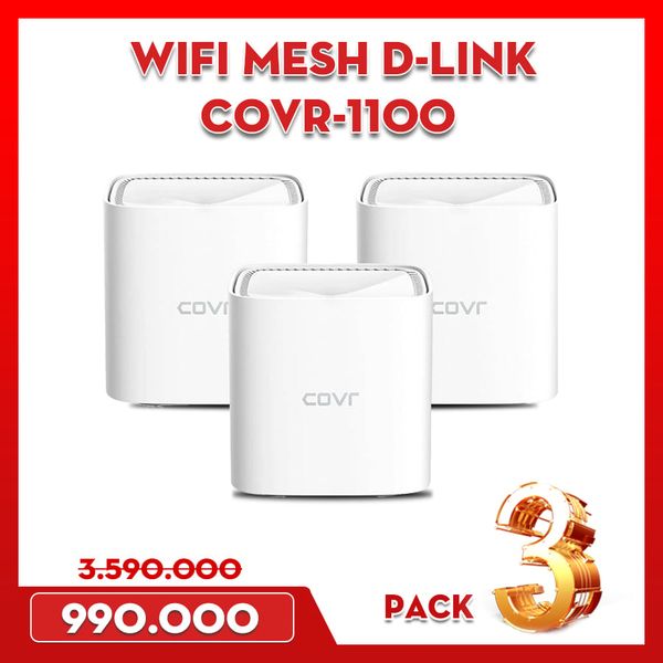 BỘ MESH WIFI D-LINK COVR-1100 (PACK 3PCS) - CHUẨN AC 1200MBPS