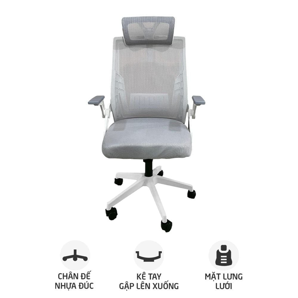 Ghế TMS04(588) Ergonomic Công Thái Học Grey