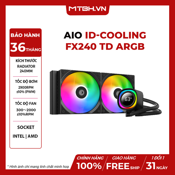 BỘ TẢN NHIỆT NƯỚC ID-COOLING FX240 TD ARGB