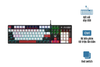 Bàn Phím Cơ Aula S500 Đen Trắng Đỏ Wired Red Sw