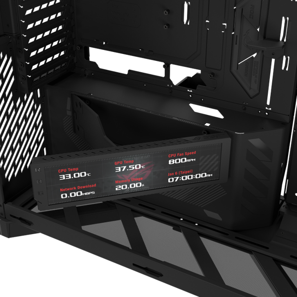 Case ASUS ROG Cronox ARGB (Full Tower Panoramic, Màn Hình LCD 9.2 Inch)