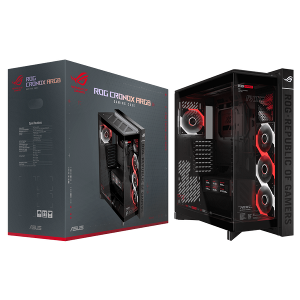 Case ASUS ROG Cronox ARGB (Full Tower Panoramic, Màn Hình LCD 9.2 Inch)