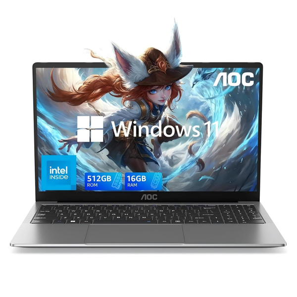 LAPTOP AOC N156P-P142-16GB N5095 | 16GB | 512GB | Intel UHD | 15.6' FHD | Win 11 Pro | Bạc