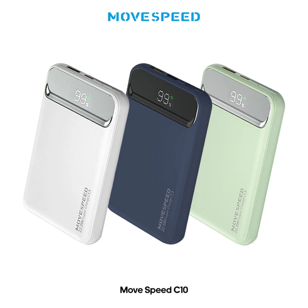 Sạc dự phòng từ tính Movespeed C10 22.5W | 10000mAh | Tích hợp Type C | Đế dựng