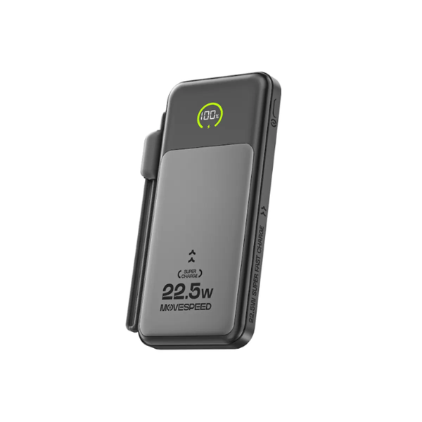 Sạc dự phòng Movespeed MSP19 22.5W | 10000mAh | Màn Led | Tích hợp Type C - Đen