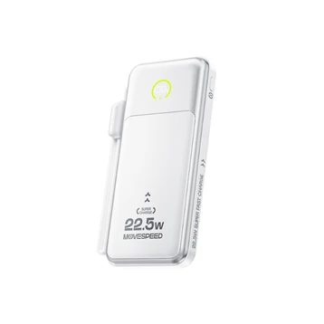 Sạc dự phòng Movespeed MSP19 22.5W | 10000mAh | Màn Led | Tích hợp Type C - Trắng