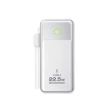 Sạc dự phòng Movespeed MSP19 22.5W | 10000mAh | Màn Led | Tích hợp Type C - Trắng