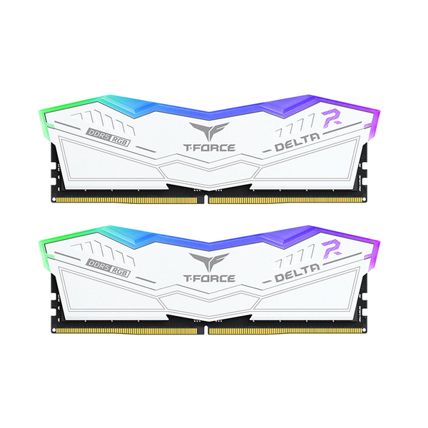 Ram DDR5 64G TEAMGROUP T-Force Delta (2x32GB) 6000MHZ RGB White