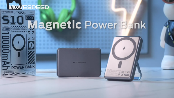 Sạc dự phòng từ tính Movespeed S10 Pro 22.5W | 10000mAh | Đế dựng