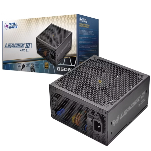 Nguồn Superflower Leadex III Gold Up Atx 3.1 Pcie5.1 850W BLACK