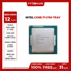 CPU CORE I7 4790 (4.00GHz, 8M, 4 Cores 8 Threads) TRAY