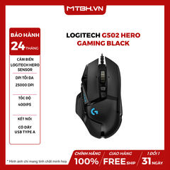 CHUỘT LOGITECH G502 HERO GAMING BLACK