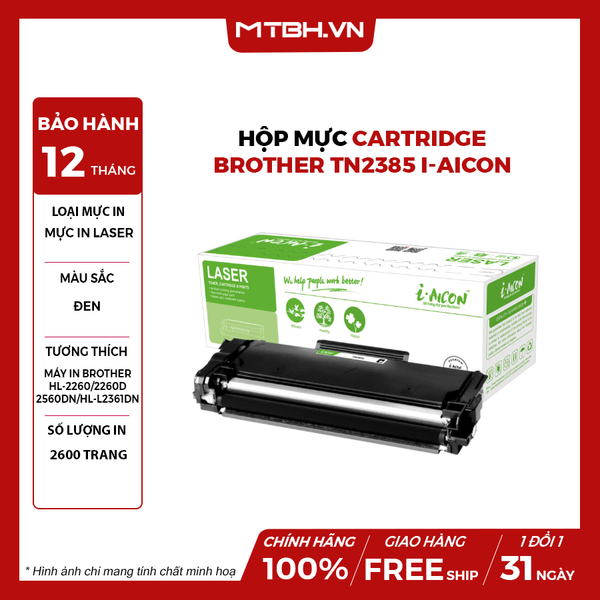 HỘP MỰC CARTRIDGE BROTHER TN2385 - THƯƠNG HIỆU I - AICON