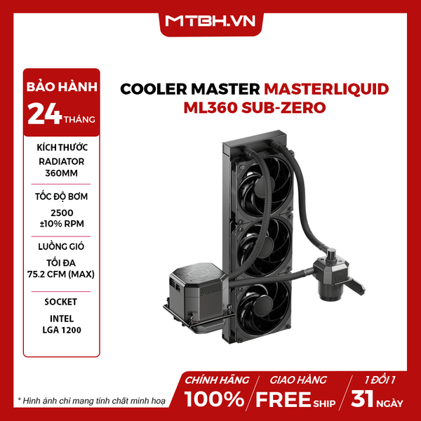 TẢN NHIỆT NƯỚC COOLER MASTER MASTERLIQUID ML360 SUB-ZERO