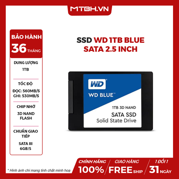 SSD WD 1TB Blue SATA 2.5 inch