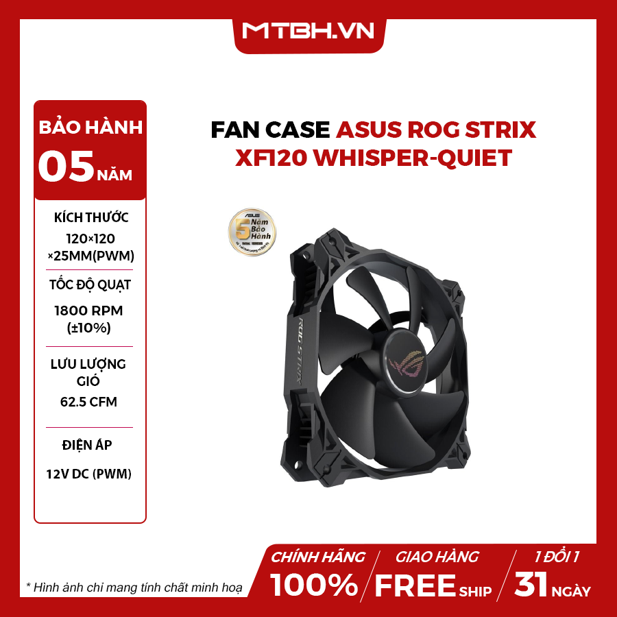 FAN CASE ASUS ROG STRIX XF120 WHISPER-QUIET – Máy Tính Biên Hòa