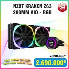 TẢN NHIỆT NƯỚC NZXT KRAKEN Z63 280MM AIO - RGB