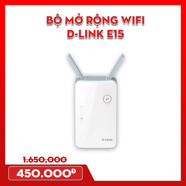 BỘ MỞ RỘNG WIFI D-LINK E15 - CHUẨN AX 1500MBPS - WIFI 6