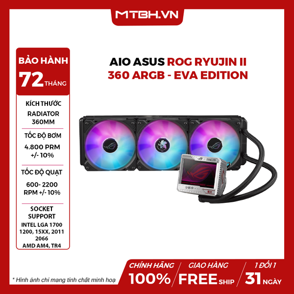 TẢN NHIỆT AIO ASUS ROG RYUJIN II 360 ARGB - EVA EDITION