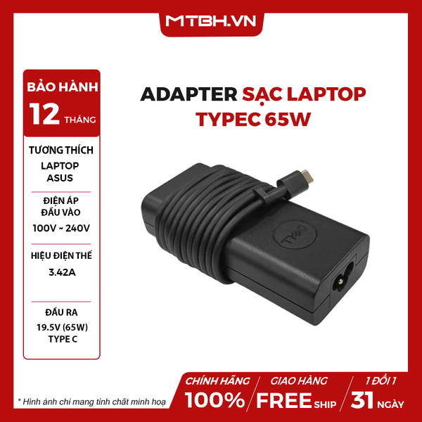 ADAPTER SẠC LAPTOP DELL TYPEC 65W