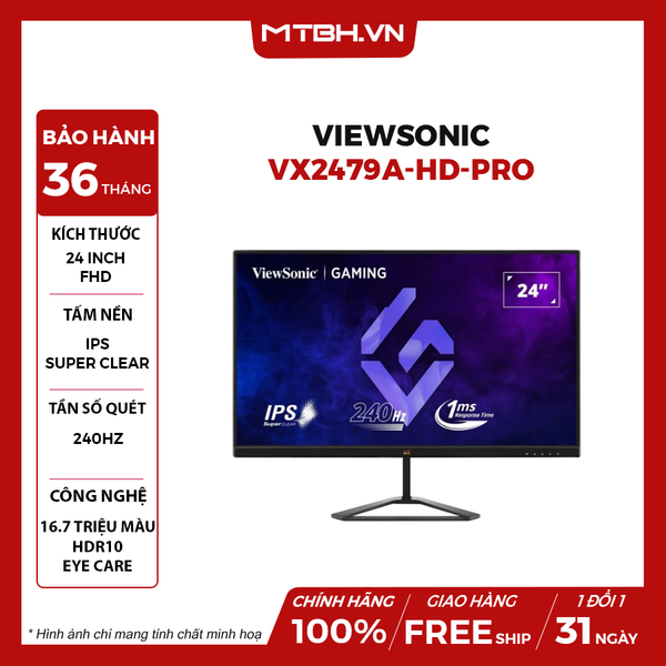 MÀN HÌNH LCD VIEWSONIC VX2479A-HD-PRO 24
