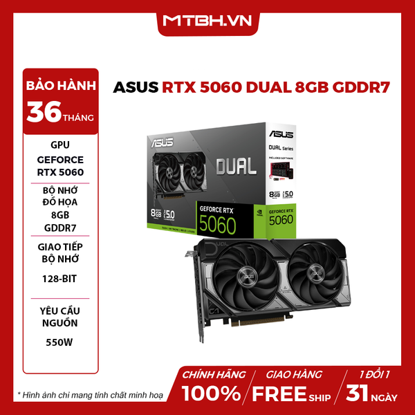 VGA ASUS RTX 5060 Dual 8GB GDDR7