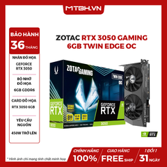 VGA ZOTAC RTX 3050 GAMING 6GB GDDR6 Twin Edge OC