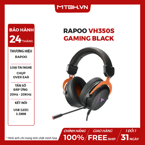 TAI NGHE RAPOO VH350s GAMING BLACK