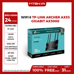 Bộ Phát Wi-Fi 6 TP-LINK Archer AX53 Gigabit Băng Tần Kép AX3000
